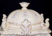 Antique French China Clock With Cherubs