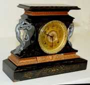 Ansonia “Rosalind” Enameled Iron Case Clock