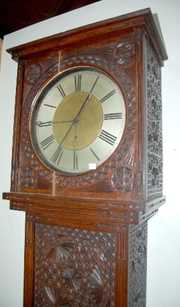 Frank Graham, 1850 Chip Carved Wall Clock