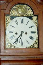 Early Carved Bell Strike Grandfather Clock