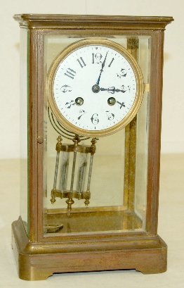 French Japy Freres Crystal Regulator Clock