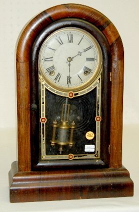 E. N. Welch Round Gothic Shelf Clock