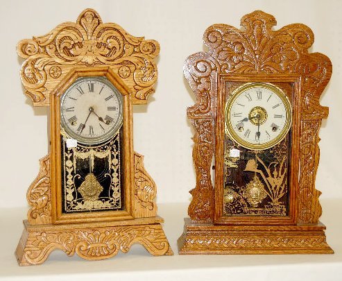 2 Sessions Pressed Oak Kitchen Clocks