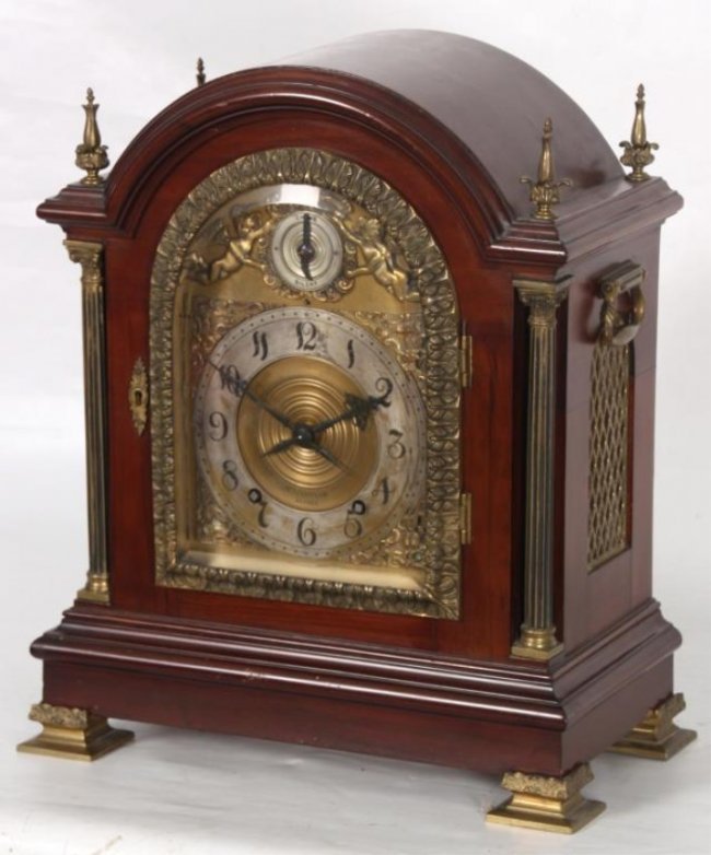 Tiffany & Co. Makers Mahogany Bracket Clock