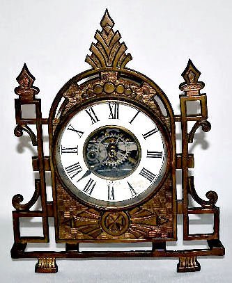 EN Welch “La Reine” Metal Novelty Clock