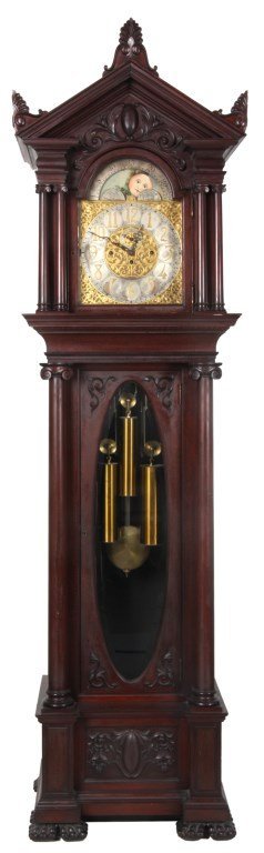 Elite Mahogany 5 Tube Grandfather Clock