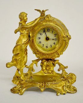 Gilbert Art Nouveau Lady Novelty Clock
