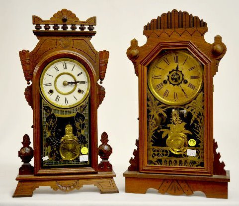 2 Antique Kitchen Clocks, Ansonia & New Haven