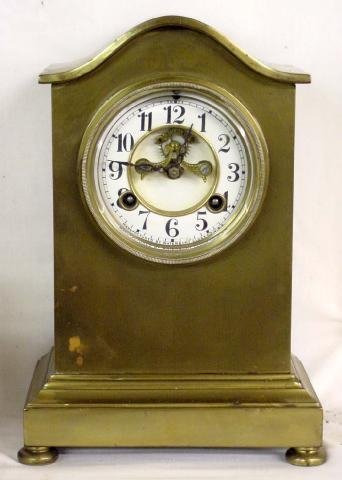 Waterbury Brass Open Escapement Shelf Clock