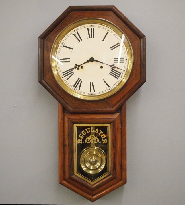 Ingraham long drop schoolhouse clock