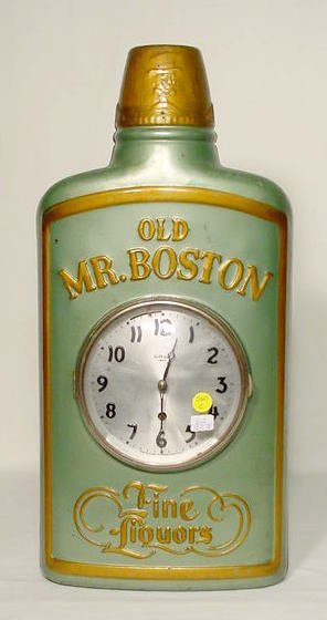 Old Mr. Boston Gilbert Bottle Clock