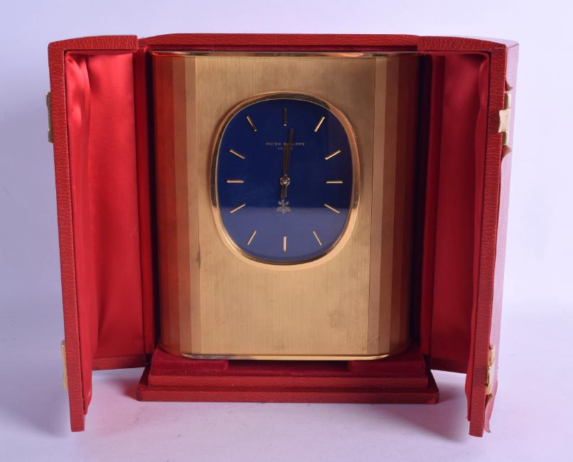 A GOOD PATEK PHILIPPE SOLAR PANEL MANTEL CLOCK within