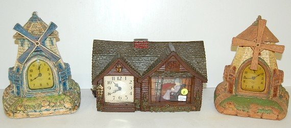 3 Jackson, Deluxe & Haddon Animated Clocks