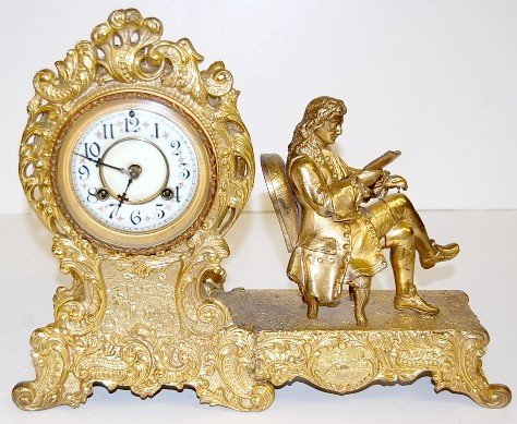 Waterbury Voltaire Statue Clock