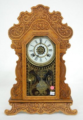 Fancy Oak Kitchen Clock w/ Alarm