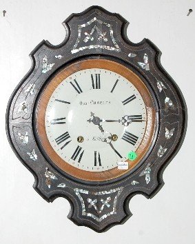 M.O.P. Inlaid French Picture Frame Clock