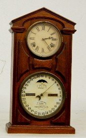 Ithaca Walnut Calendar Shelf Clock