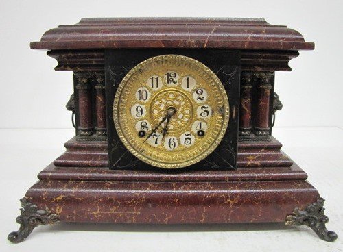 Antique Gilbert Fancy Dial Mantle Clock