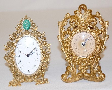 Goldbuhl German & Waterbury Metal Novelty Clocks