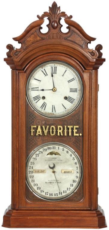 Ithaca Favorite Calendar Shelf Clock