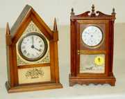 2 Miniature Novelty Clocks, Steeple