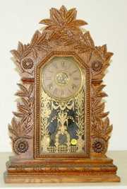 Gilbert “Laurel” Pressed Oak Mantel Clock