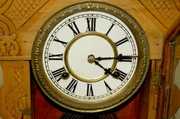 Ansonia Pressed Oak Kitchen Clock
