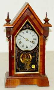 Jerome & Co. Dolphn Steeple Mantel Clock