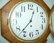 Ingraham Oak Octagon Case Long Drop Clock, TO