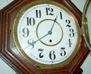 Mahogany Finish Octagon Long Drop Clock, TO