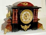 Gilbert Cato Wood Case Mantel Clock, 8 Day