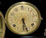Waterbury “Alesia” Iron Case Mantel Clock, 8 Day