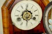 Veneer Octagon Top Mantel Clock