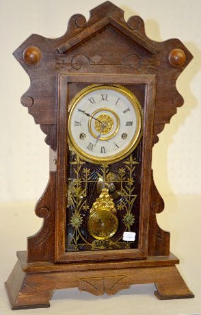New Haven No. 506 Black Walnut Kitchen Clock