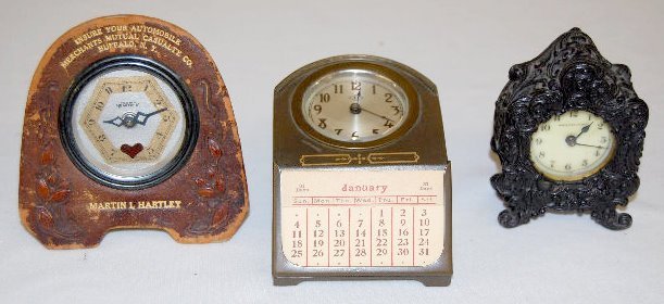 3 Novelty Clocks; 2 Waterbury & 1 Lux