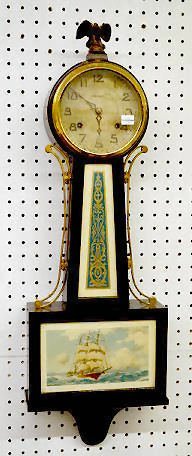 New Haven Banjo Clock w/Ship