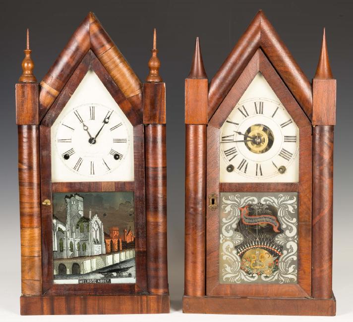 Two Steeple Shelf Clocks