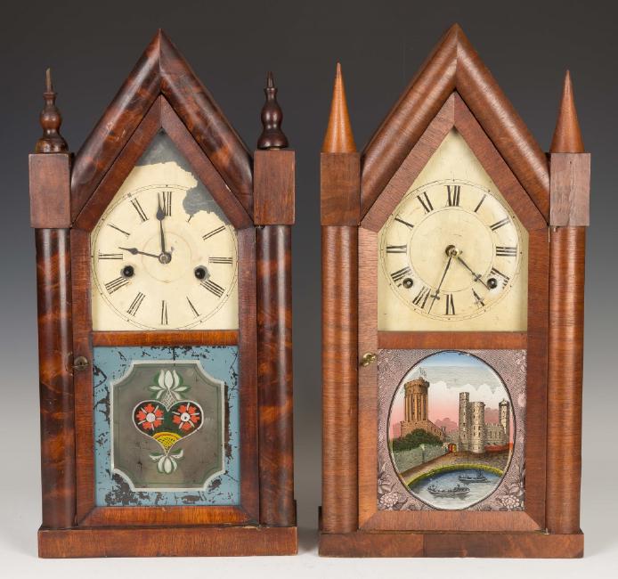 Two Steeple Shelf Clocks