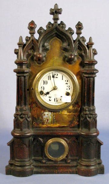 Iron Front Clock w/American Clock Depot Label
