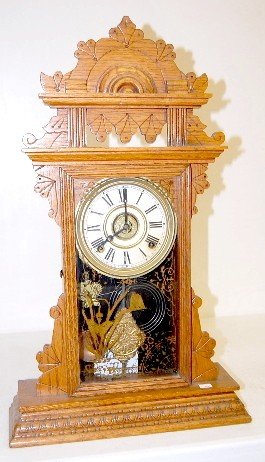 Pressed Oak Kitchen Clock