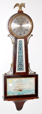 New Haven Mahogany Banjo Clock