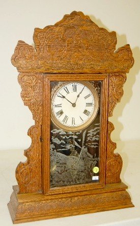 Oak Pressed Kitchen Clock