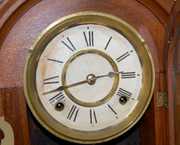 Ansonia Walnut Egyptian Head Parlor Clock