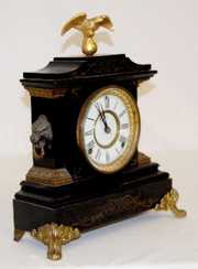 Ansonia “La Duchesse” Style Enameled Iron Clock