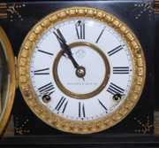 Ansonia “La Duchesse” Style Enameled Iron Clock