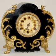 New Haven “Kenmore” Enameled Iron Case Clock