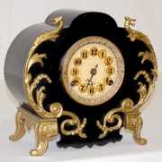 New Haven “Kenmore” Enameled Iron Case Clock