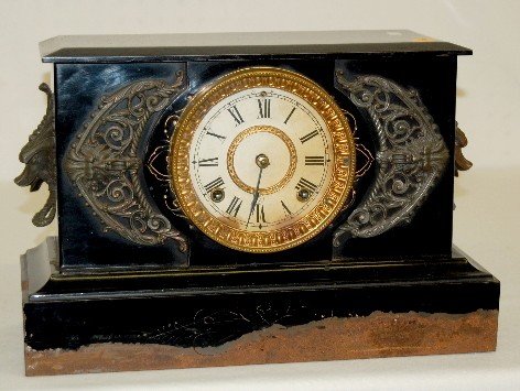 Ansonia “Padua” Enameled Iron Case Clock