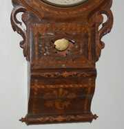 English Inlaid Scroll Wall Clock