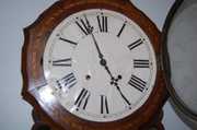 English Inlaid Scroll Wall Clock